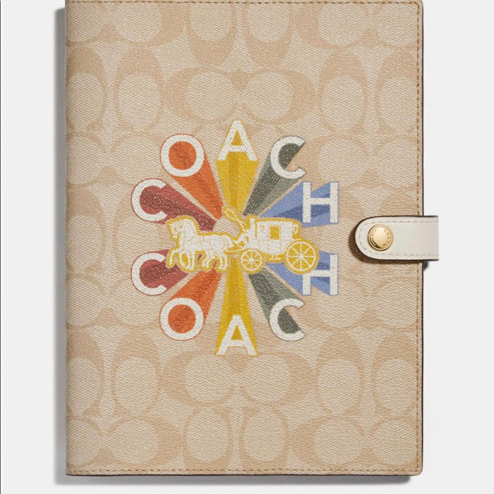 COACH Notebook In Signature Canvas RAINBOW